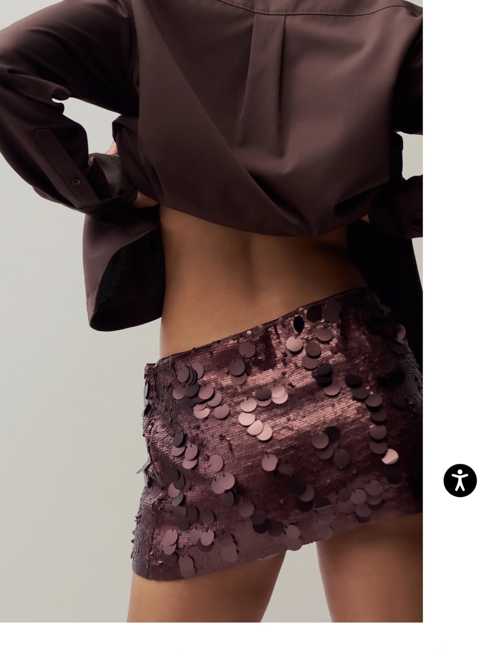 Anthro Sequin Mini Skirt in Dusty Rose - Picture 5 of 16